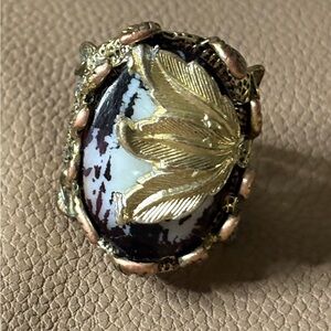 Gold and Black Statement Ring
